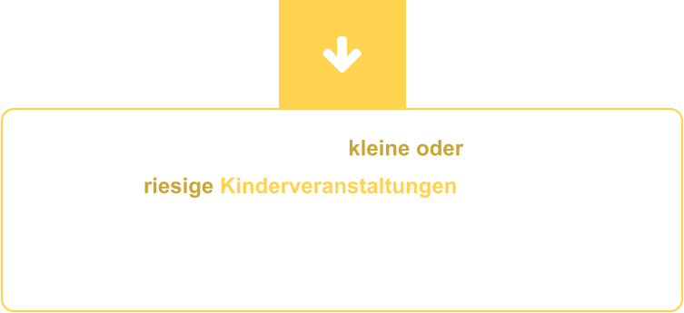 Egal, ob sie kleine oder  riesige Kinderveranstaltungen planen: Schreiben Sie uns einfach oder rufen Sie gern an! Wir freuen uns auf Ihre Anfrage – und wenn Ihr Wunschtermin noch frei ist, erhalten Sie sofort ein passendes Angebot.